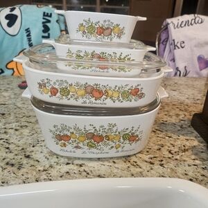 Corningware White Floral Food Storage Set